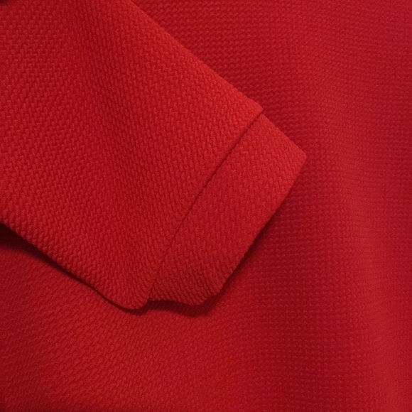 CHRIS & CAROL MADE IN THE USA red tunic 3/4 sleeve shirt - Picture 3 of 4